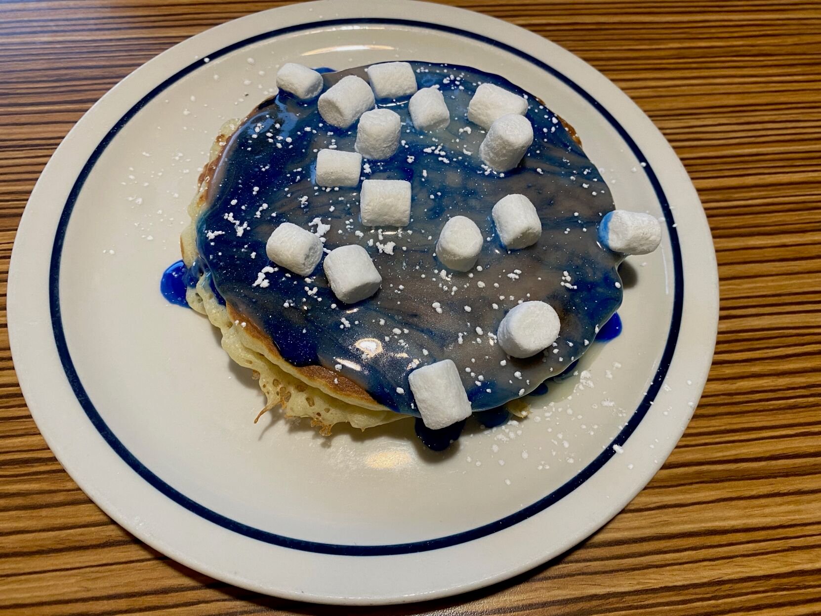 Winter wonderland pancake from IHop's holiday menu